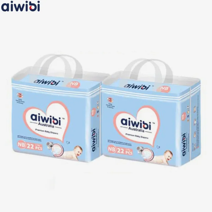 Aiwibi Premium Diapers New Born 22Pcs Pack Of 2